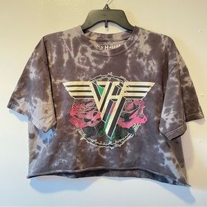 Van Halen Tie Dye Graphic Crop Top size S/M